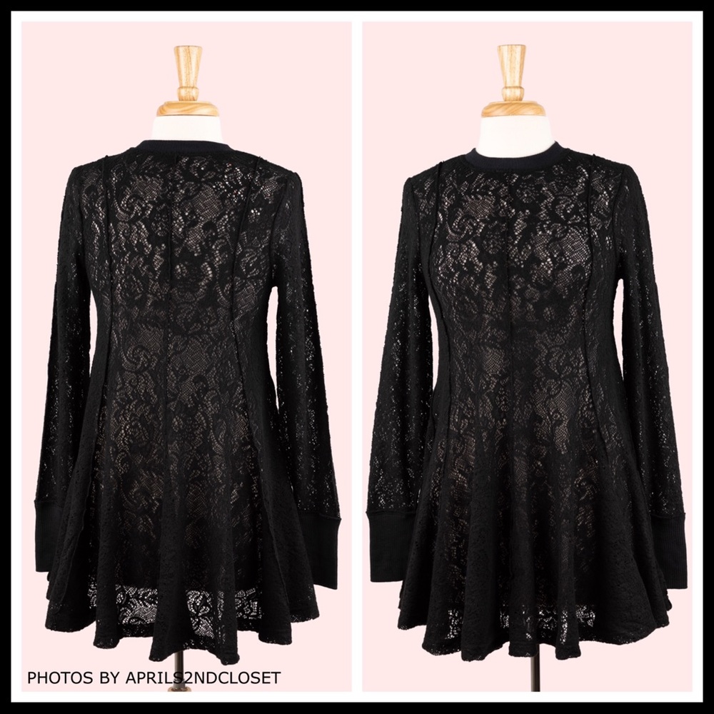 FREE PEOPLE BOHO TUNIC FLOWY A-LINE MINI DRESS A3C - Picture 13 of 16